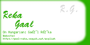 reka gaal business card